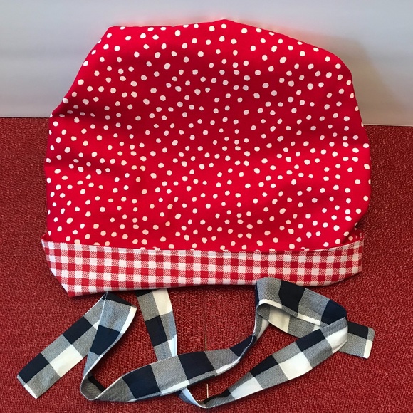 HANDMADE SCRUB CAP/HAT * REVERSIBLE * LONG TIES - Picture 12 of 13